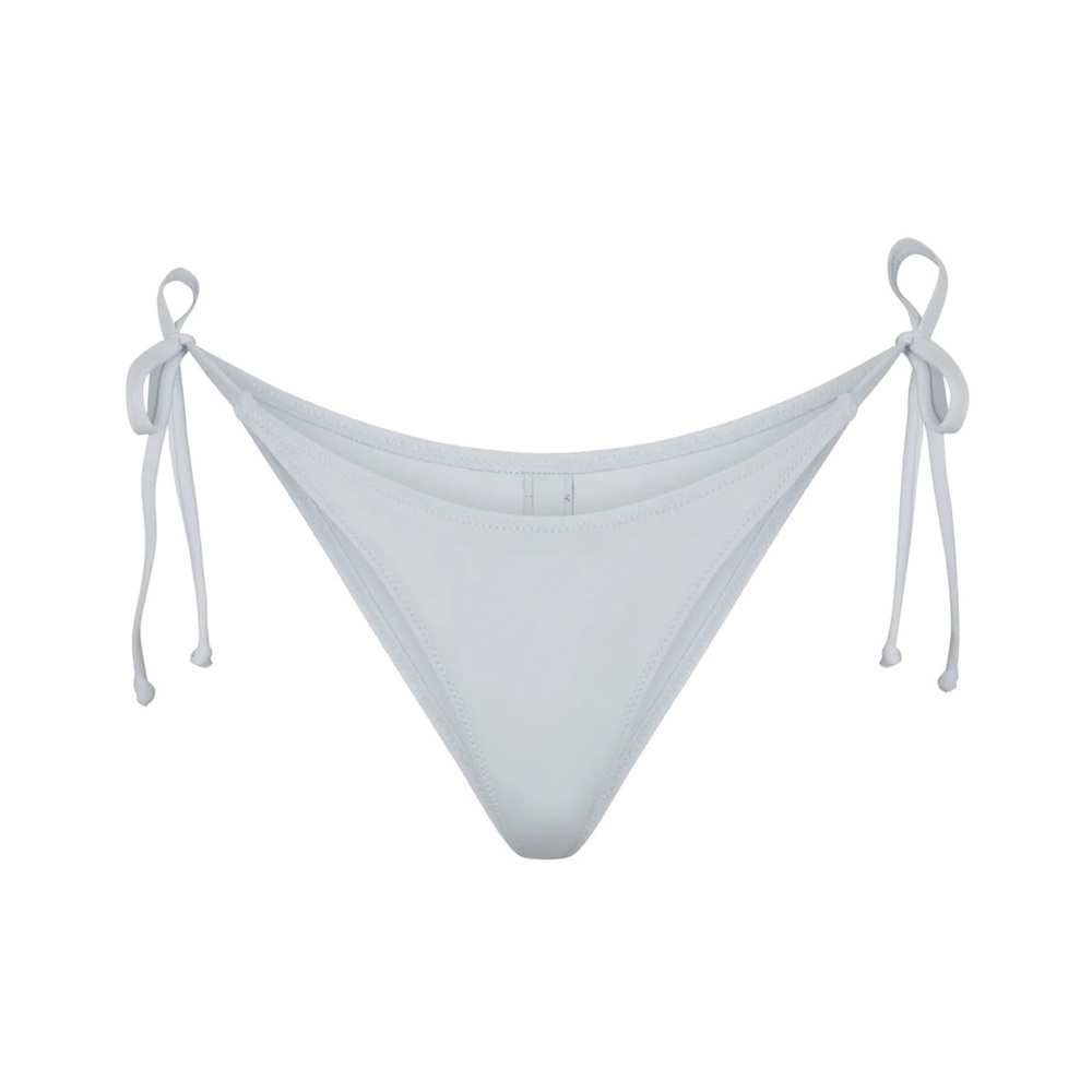 SKIMS Swim Dipped Tie Bottom in Faded Denim Wash